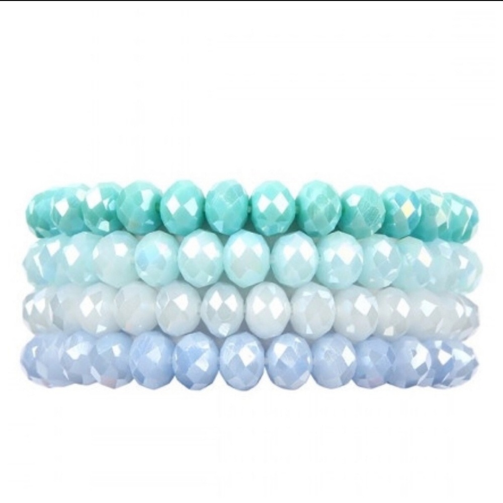 Crystal bead stretch bracelets